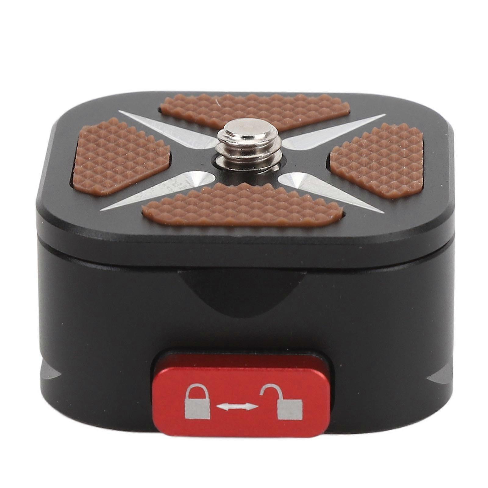 Quick Release Plate Aluminum Alloy Double Locking Quick Release System Camera Mount Adapter with 1/4 3/8 Inch Thread Hole for Tripod Stabilizer Type