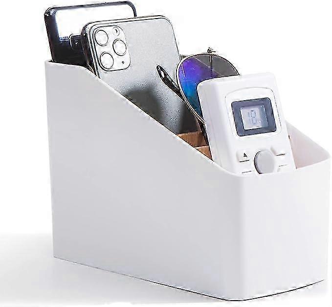 صندوق تخزين من الخيزران قابل للإزالة ، صندوق تخزين - 4 مقصورات - للأقلام والمقصات والهواتف المحمولة p