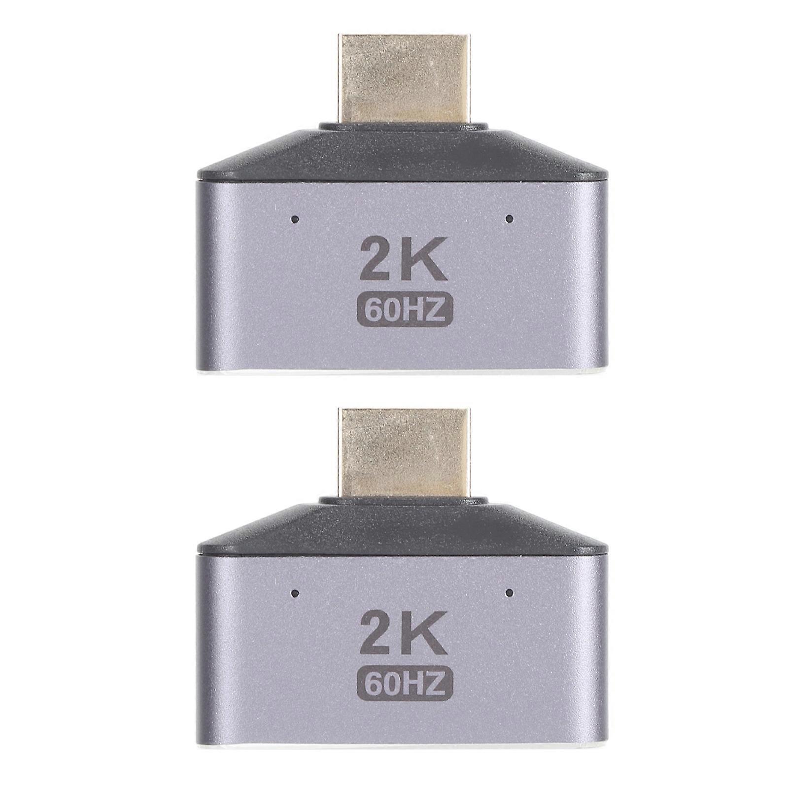 HDMI Adapter 1 In 2 Out Splitter, 2K 60Hz, 8Gbps, Aluminum Alloy, LED Light