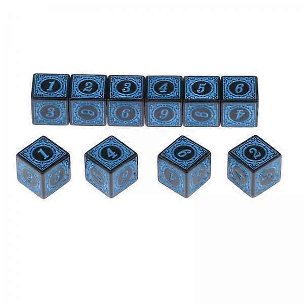 3-4pack 10xMulti Sided Acrylic Dices for Table Board Role Playing Game Blue