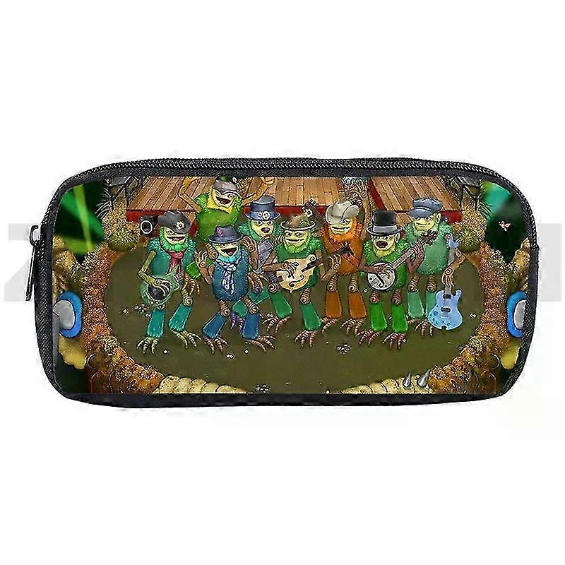 Funny Game My Singing Monsters Printed Canvas Bag for Boys and Girls, Suitable for Storing Pencils and Accessories, Model PXC1488