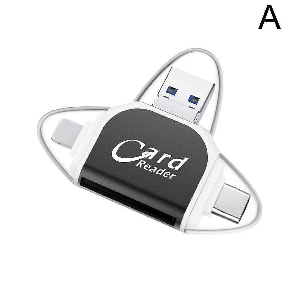 -1x Multi-Port 4 in1 Universal Card Reader Memory Adapter Card Reader