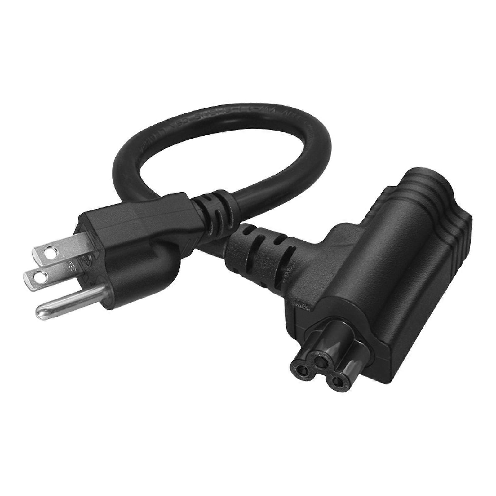 NEMA 5 15P to 5 15R and C5 Double Outlet Power Splitter Cord 14AWG 3 Prong Extension Cable for Speaker Printer Computer