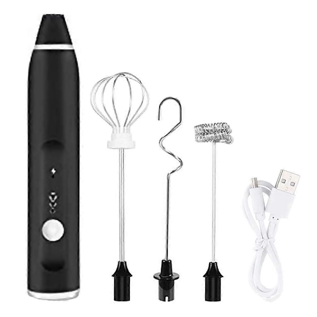 USB Rechargeable Milk Frother Handheld Electric , 3 Level Frothing for Various