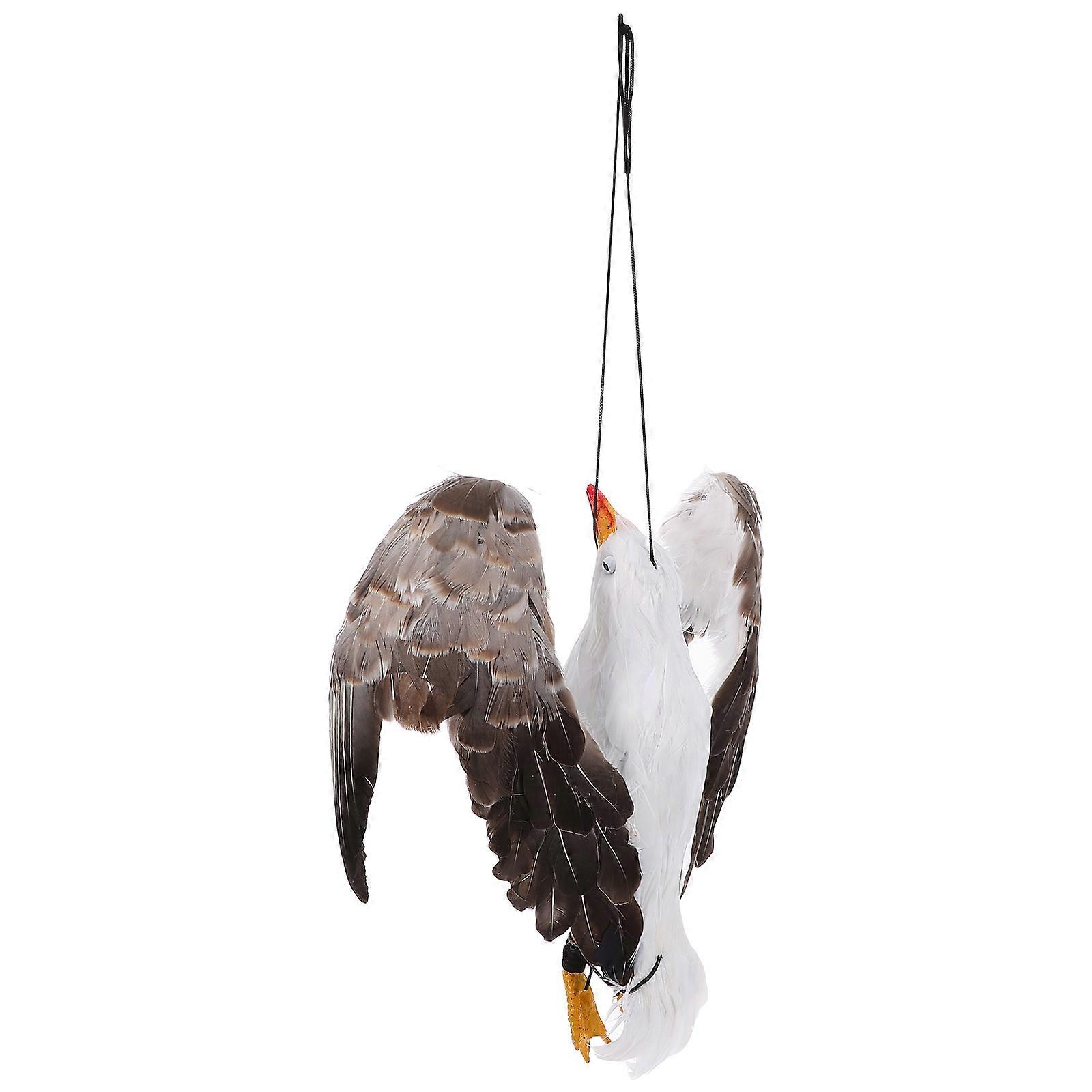 Simulation Dead Seagull Craft Ornament with Real and Plastic Material for Decor White