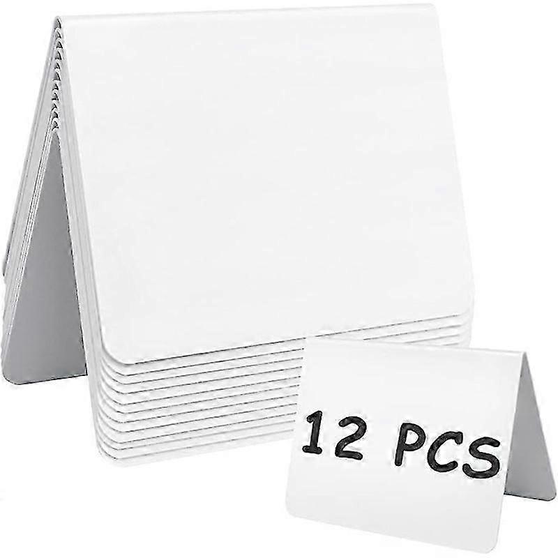 12pcs Small Whiteboard Signboard For Chalk Signboards, Easy To Write And Wipe, Food Labels, Buffet Tables, Party Tables, Small Whiteboard Signboards
