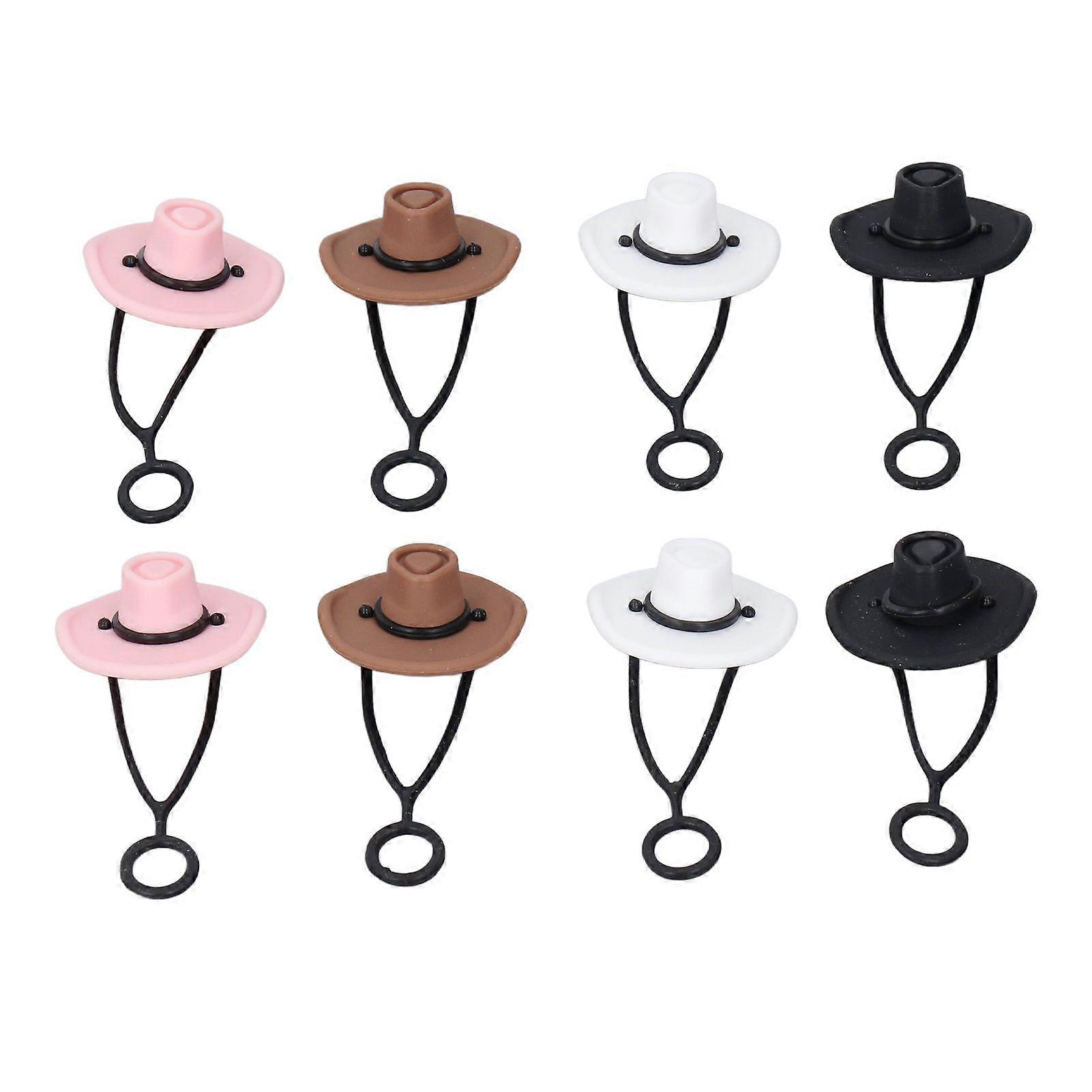 2025 Τελευταίο μοντέλο 8pcs Cowboy Hat Straw Cover επαναχρησιμοποιήσιμο πόσιμο σιλικόνης