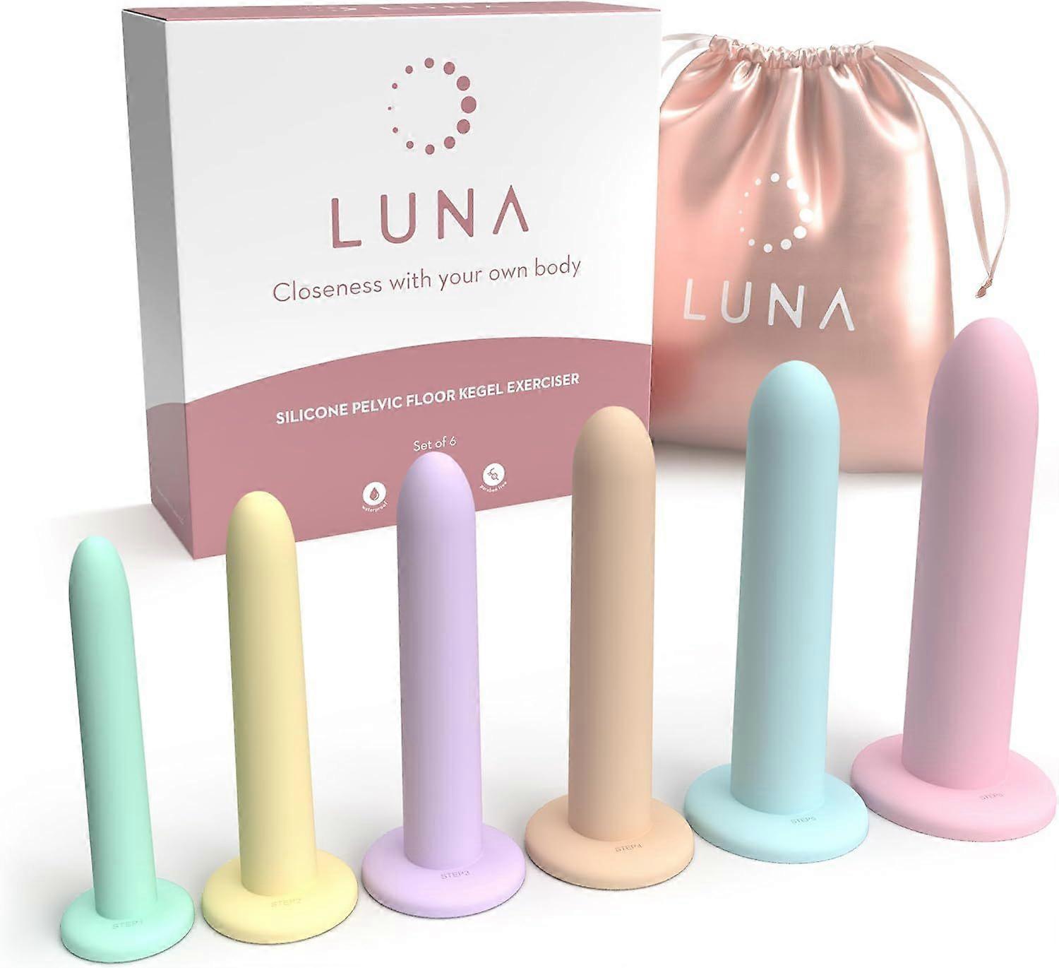 Silicone Dilators for Pelvic Floor Strengthening - 6 Different Sizes - Pelvic