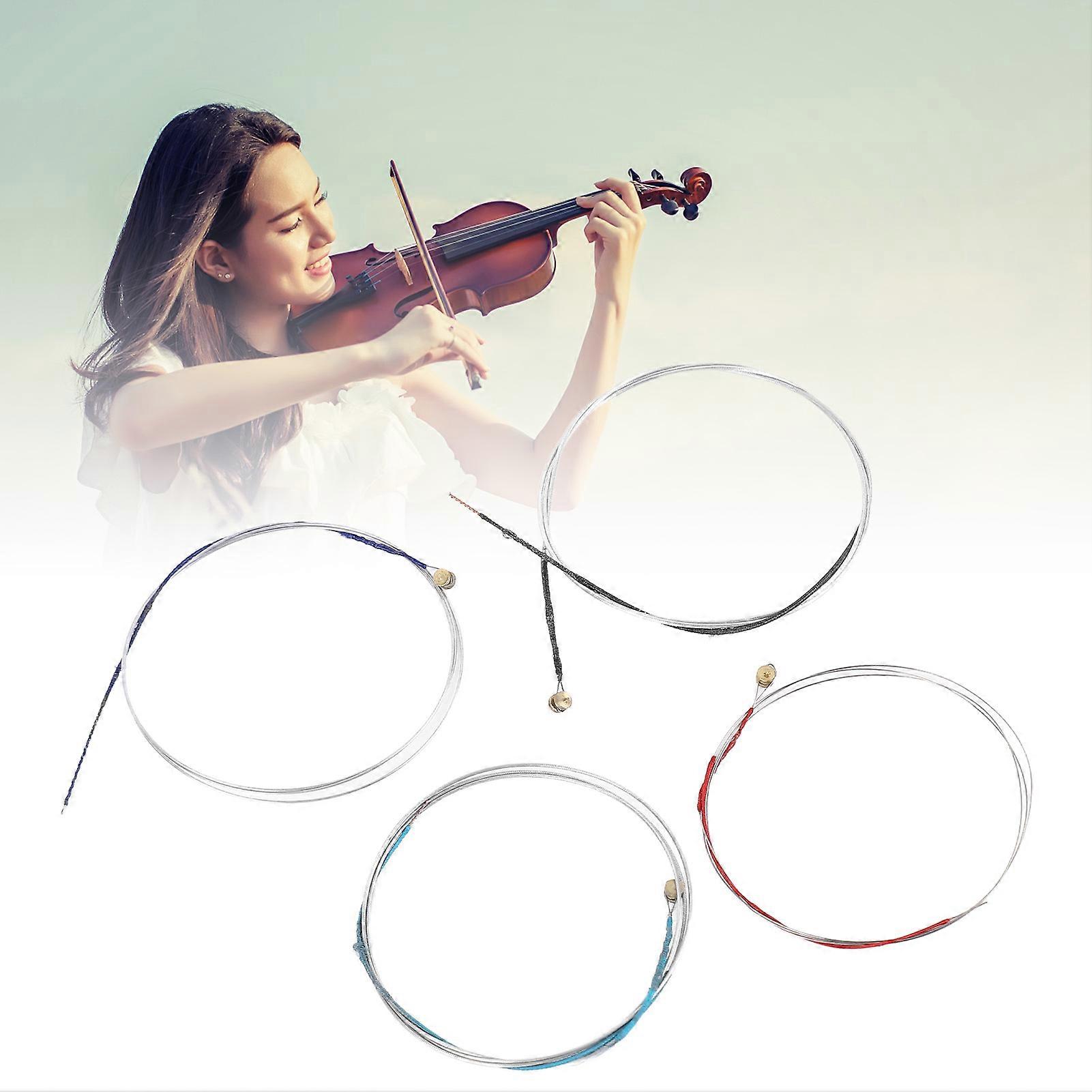 4PCS Violin String Replacement Stainless Steel Strings Professional Violin Instrument Accessories 