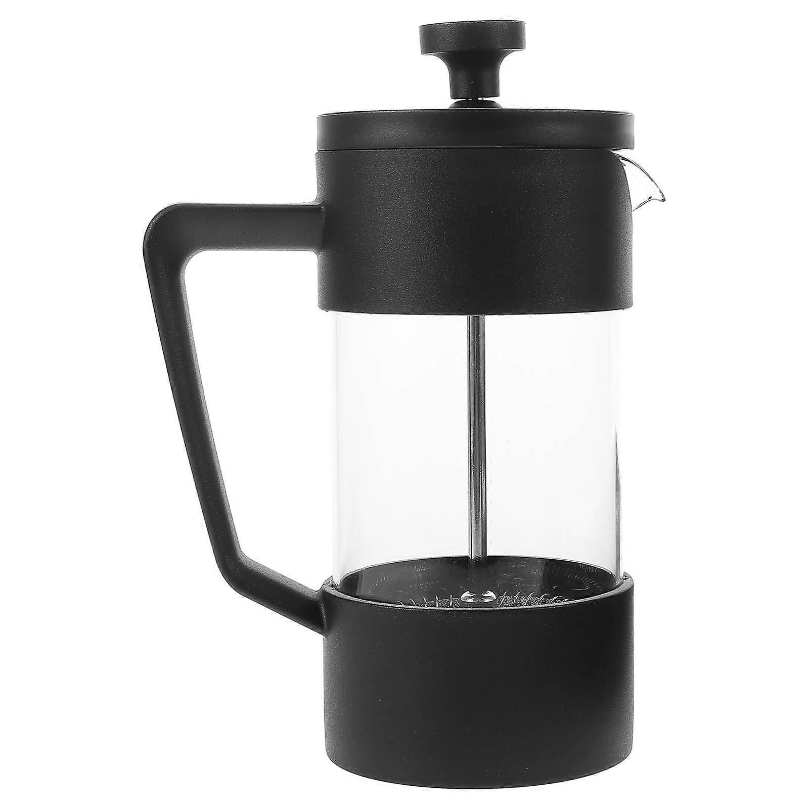 Borosilicate Glass Coffee Maker 350ml Elegant Design for Home Use Travel and Camping Black 1Pcs