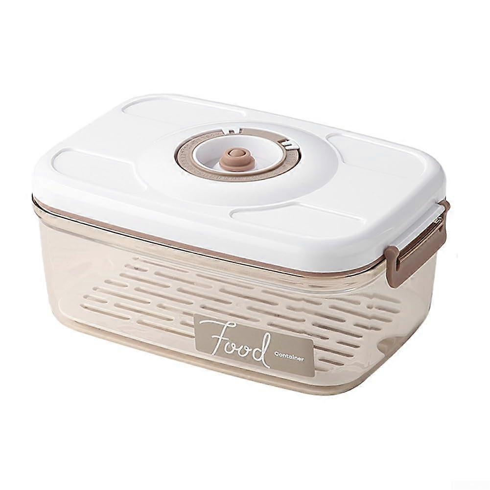 Efficient food preservation box with builtin compatibility for vacuum pump (2.1 l) 2.1 liters