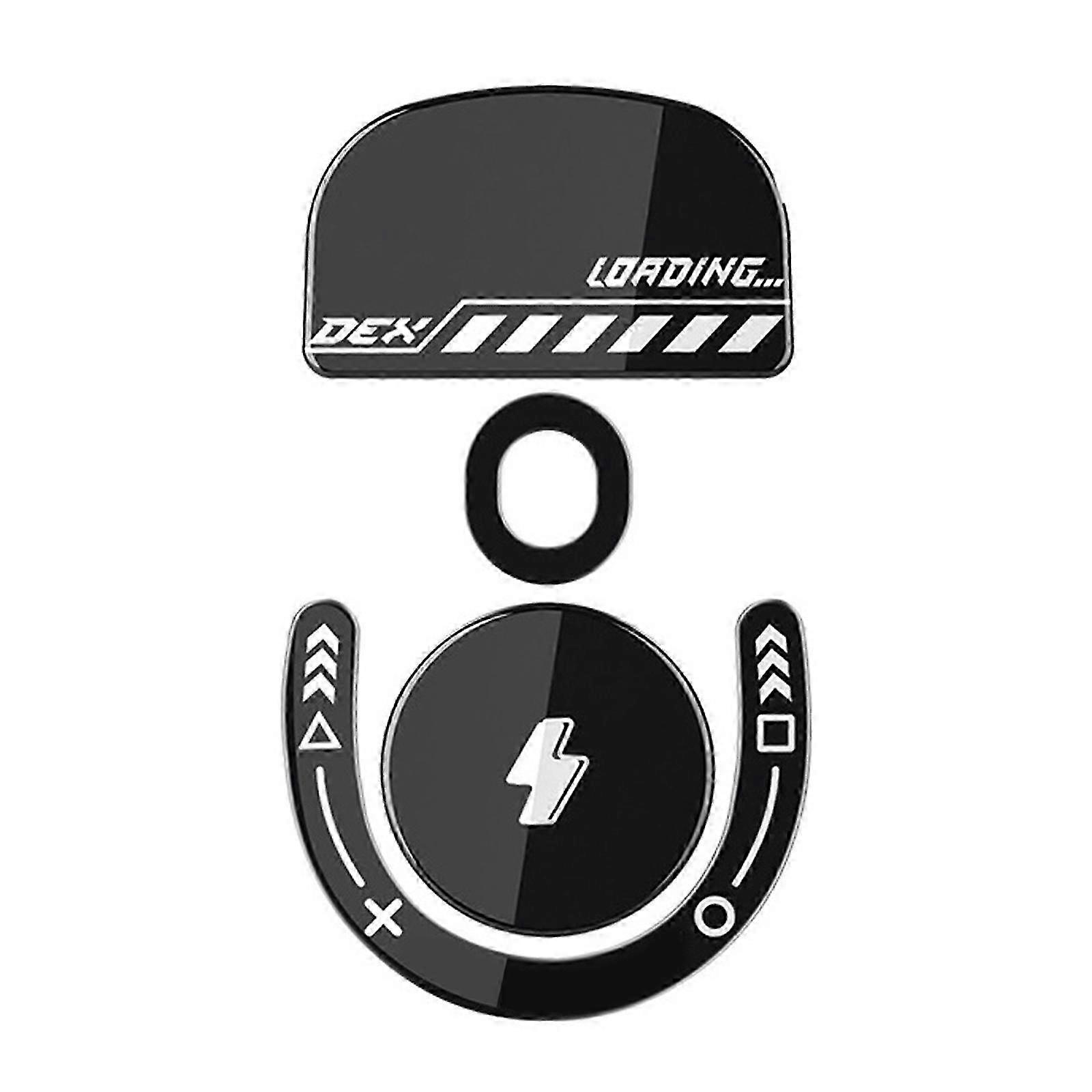 Glass Mouse Skates for  GPW4 GPROX SUPERLIGHT 2 DEX - Rounded Edges White Mouse Feet Stickers