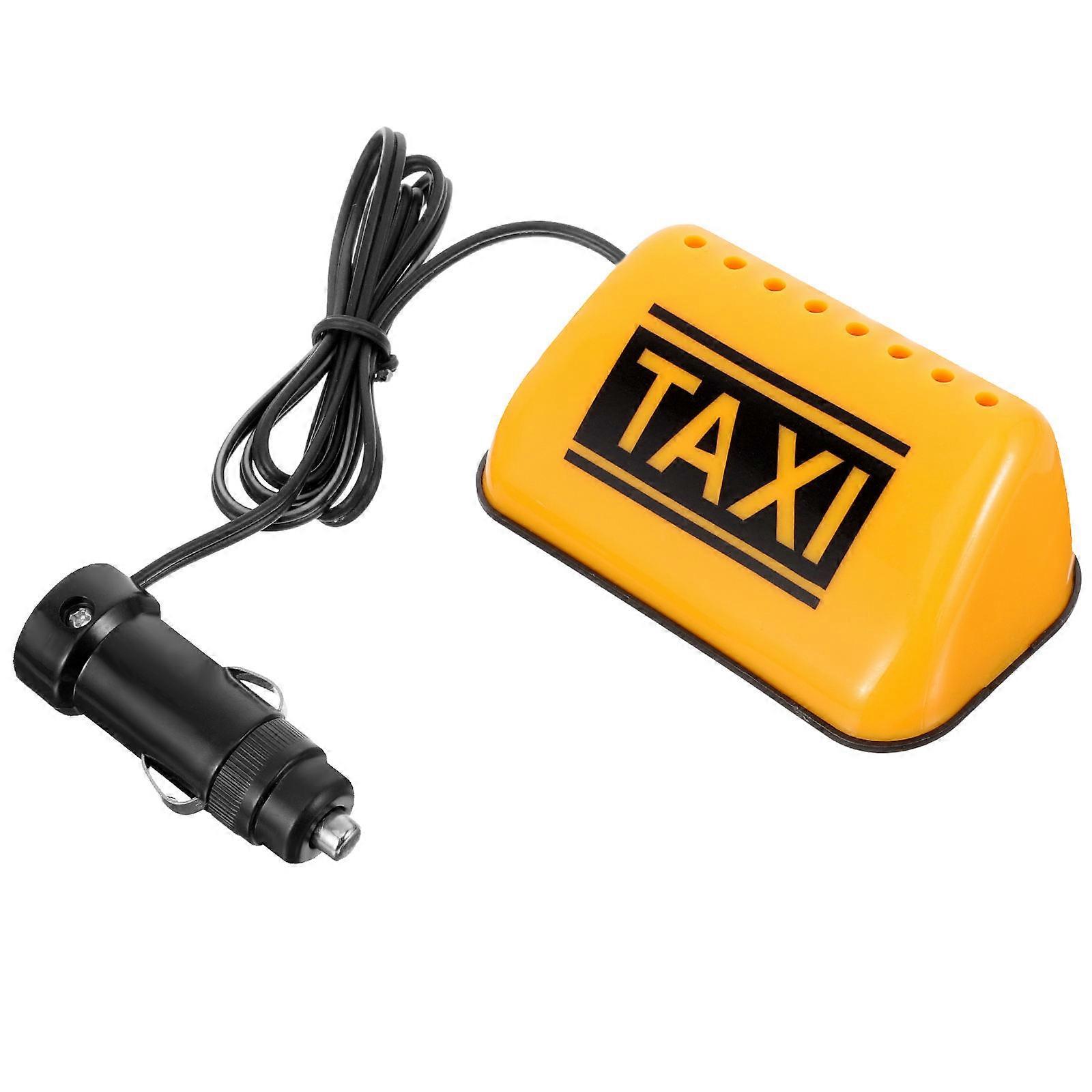 Vintage Taxi Sign, Illuminated Cab Light for Cars, Durable & Bright Light with Adhesive Base, Universal Vehicle Compatibility