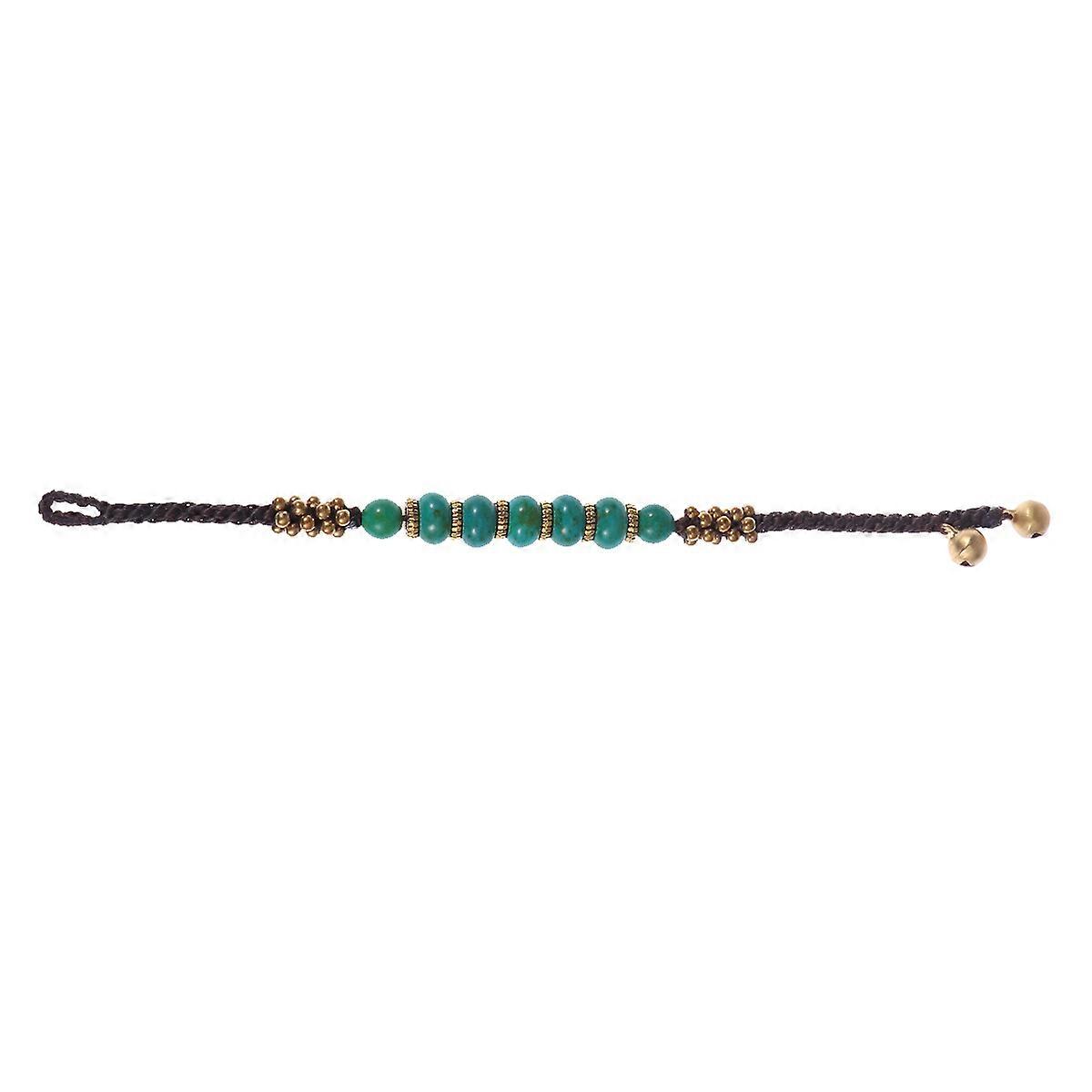 Adjustable Handmade Woven Bracelet National Style For Women And Men Green 20 X 1 X 1cm Durable 1Pack