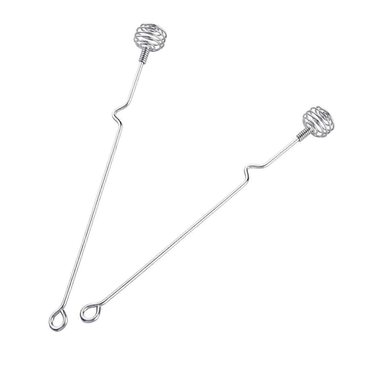 2 x Mixing Spoons with Long Handle, Reusable Honey and Drink Stirrer, for Cocktails and Spices, Rustproof and