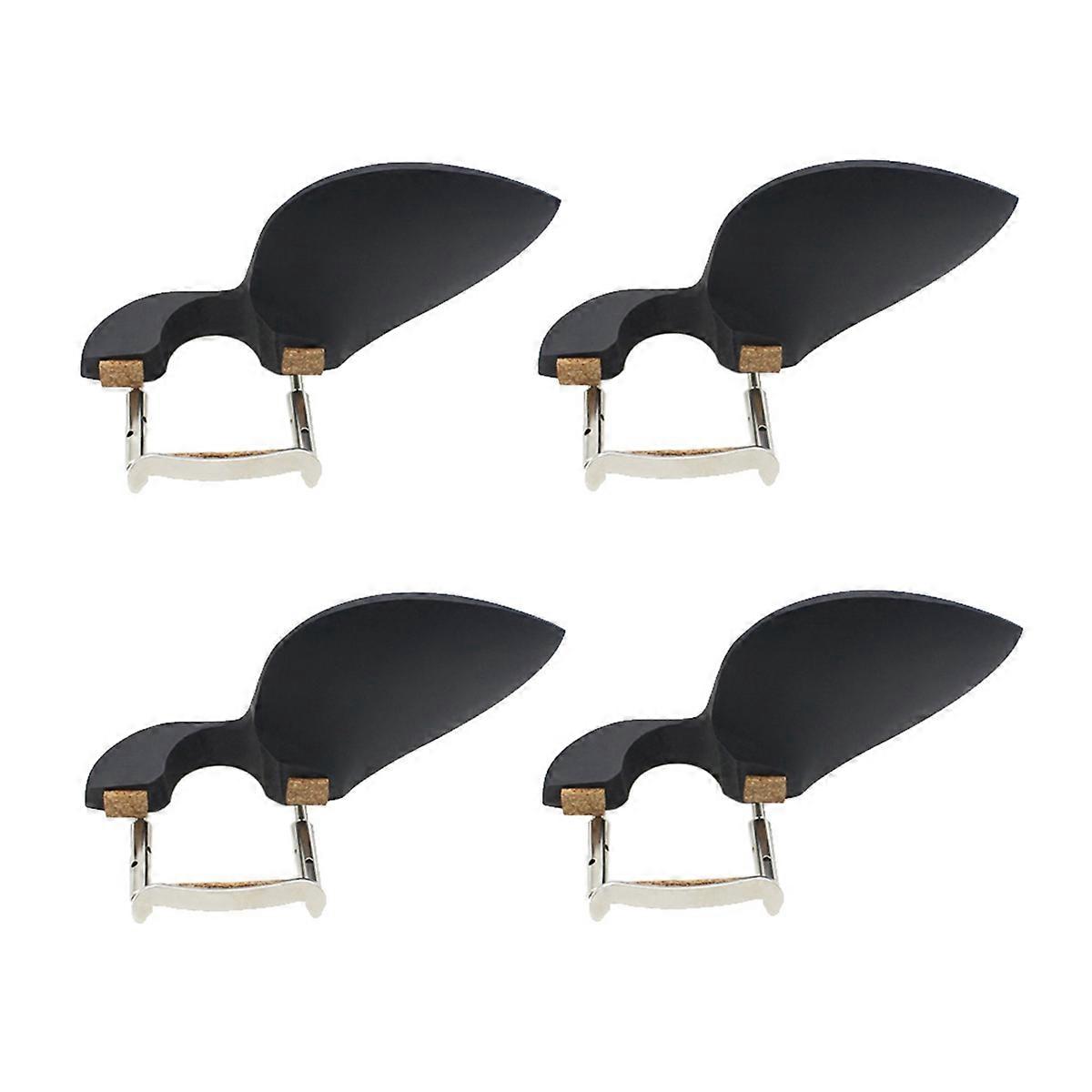 3/4 4/4 Violin Chin Rest Chinrest Wood with Standard Bracket Black
