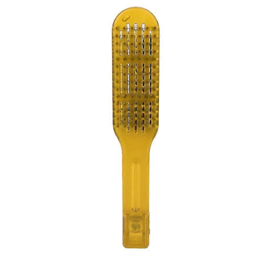 Peigne à lisser les cheveux en contreplaqué (jaune)