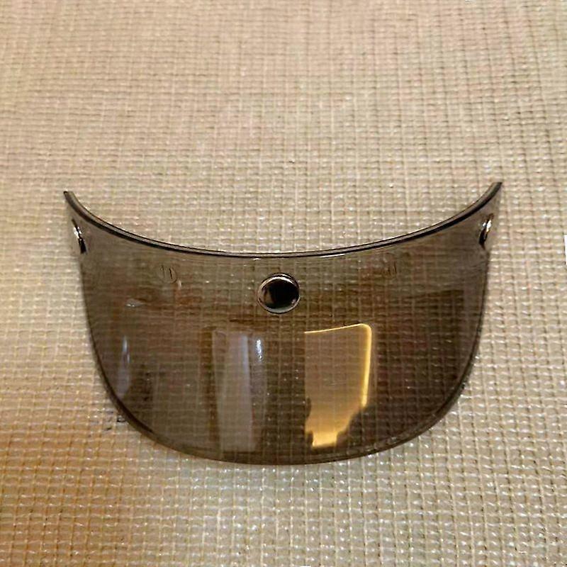 Retro Motorcycle Helmet Visor: Helmet Sun Shield Visor Replacement with Three-Button Attachment Sun Shield for Outdoor Riding