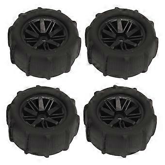 4 PZ RC Pneumatico Ruota Mozzo In Plastica Gomma Nero Forte Grip Modello Ammortizzatore RC Auto Parte per WLTOYS 144001 1/14 1/16 1/18