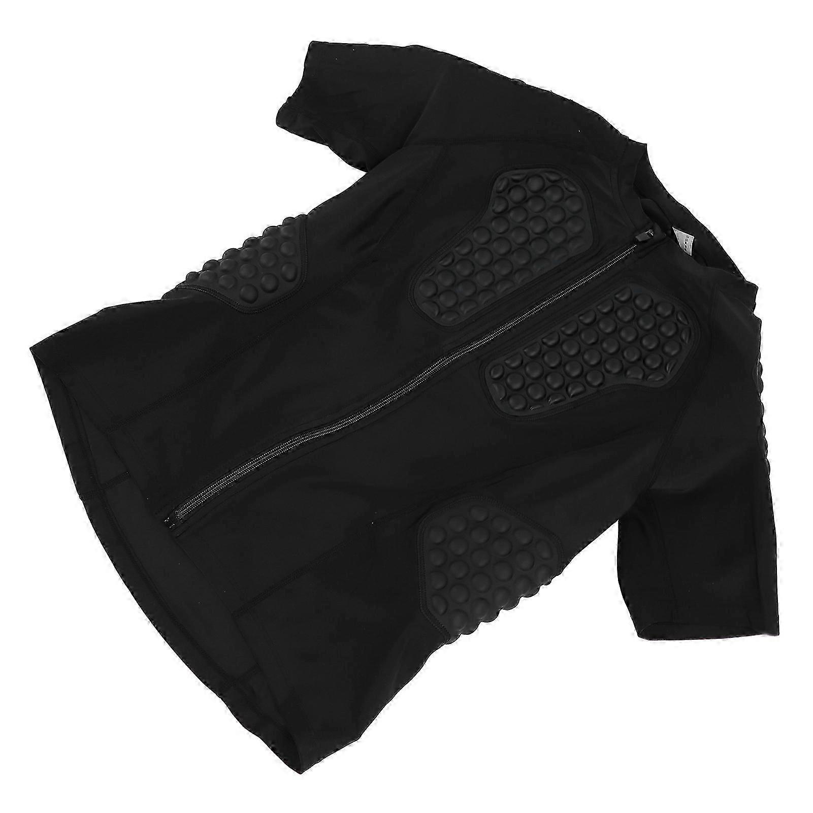 חולצת שוער מרופדת למבוגרים עם רפידות EVA מגן שרוולים קצרים חולצת שוער לכדורגל כדורסל XL