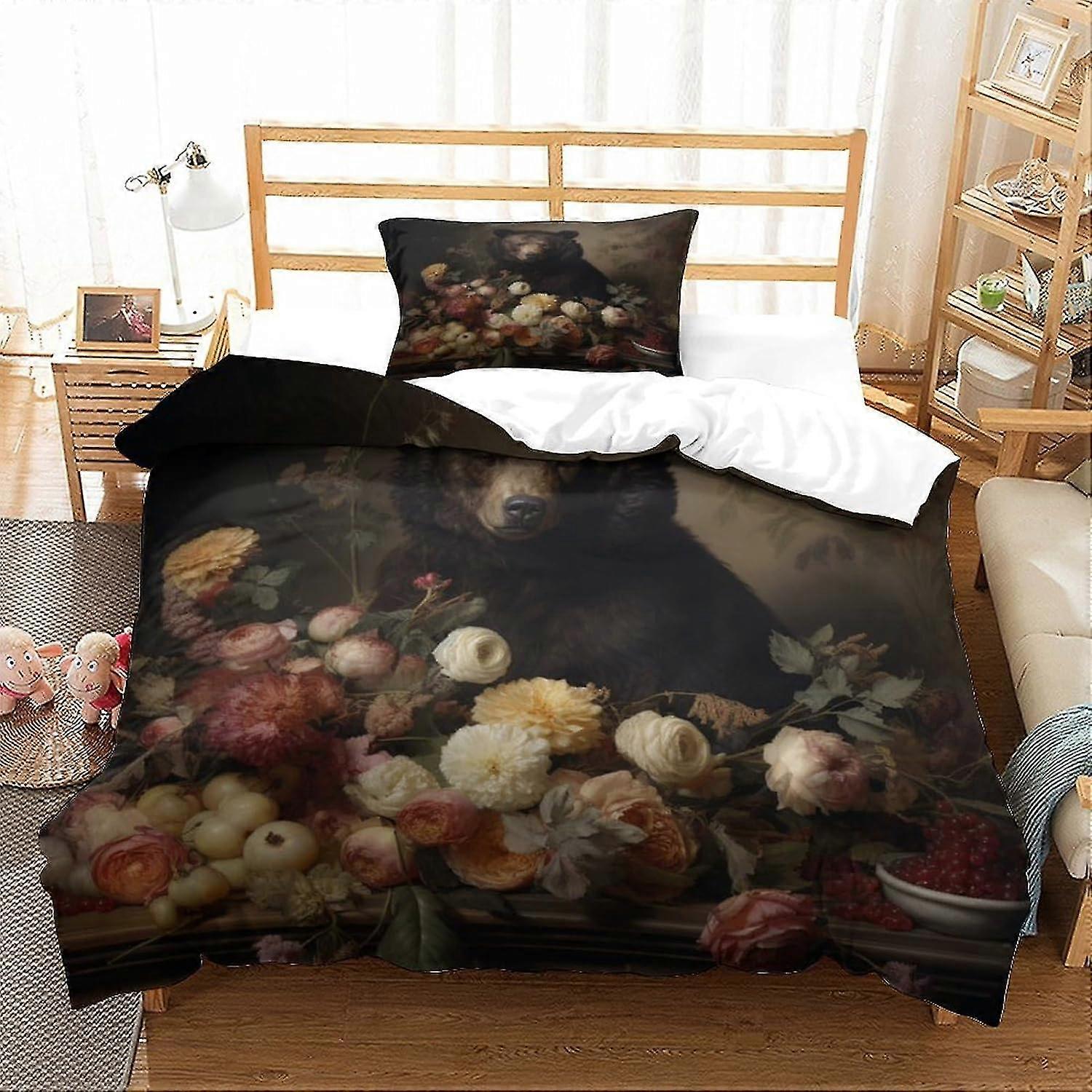 3D Anime Printed Decorative Bedding Quilt Cover Set King Size for Kids and Adults
