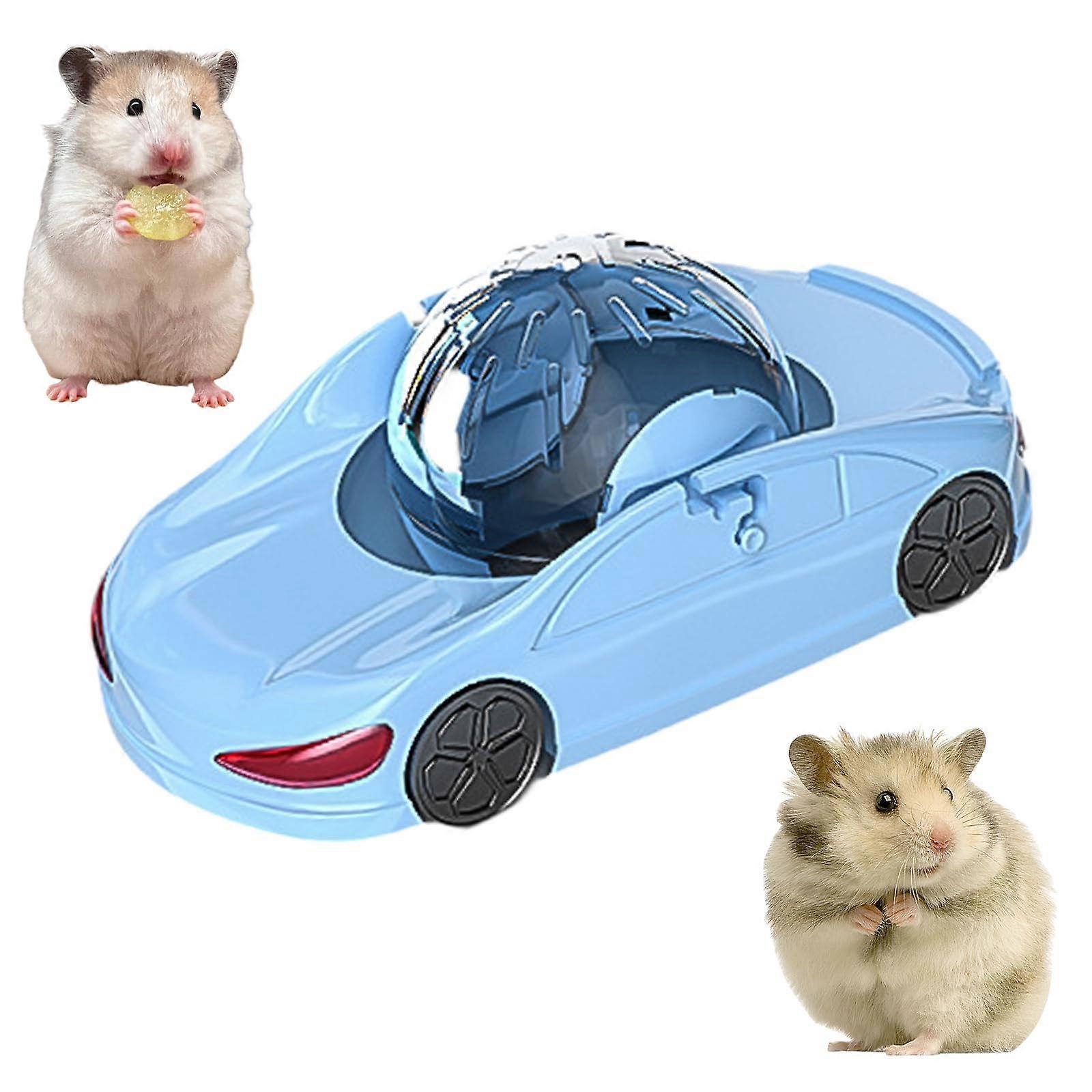 Removable Hamster Ball Running Wheel Toy, 3 Play Modes, Blue for Young Dwarf Hamsters