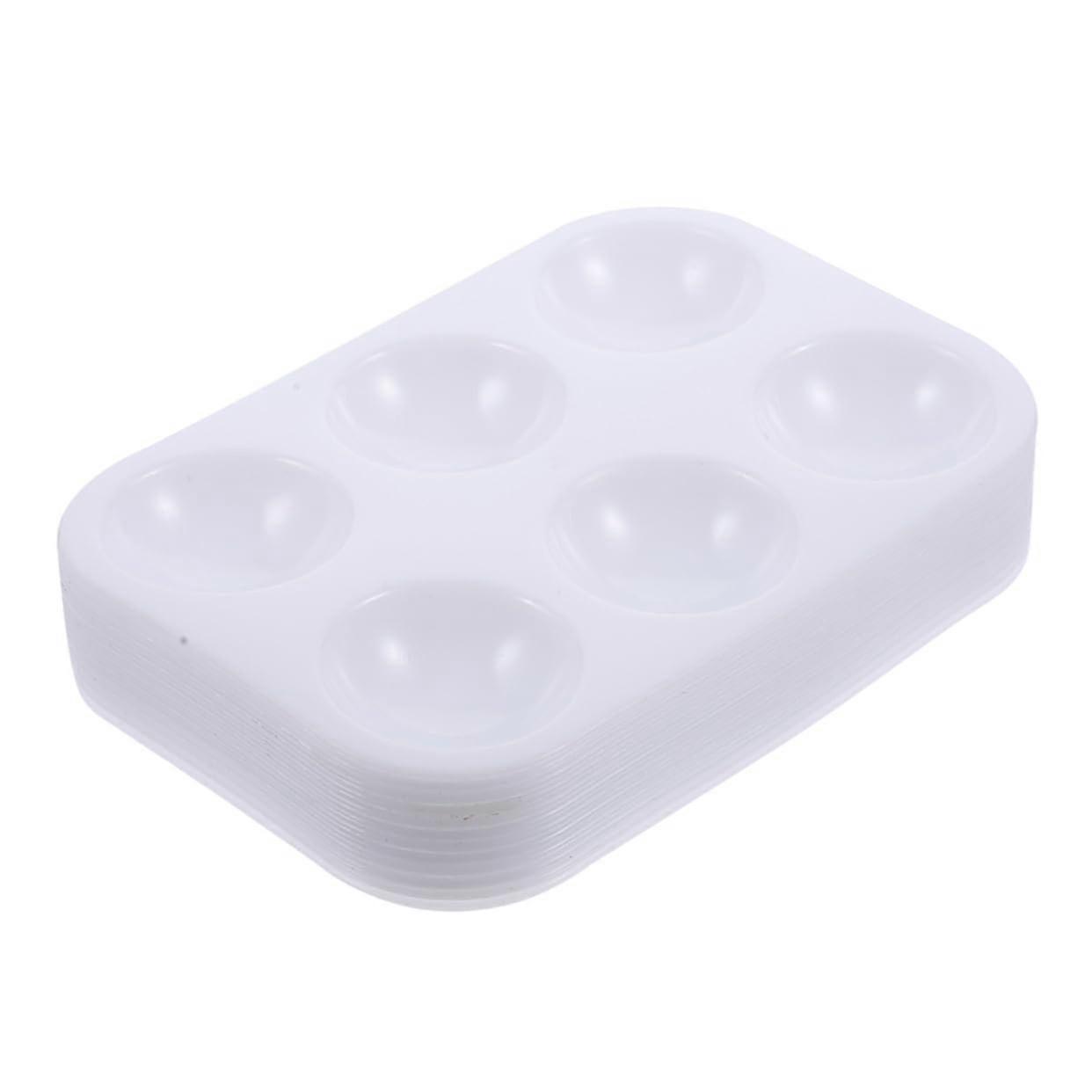 Rectangular Watercolour Paint Palette Pigmented Plastic Panels Small Paint Mixing Bowl Plastic Watercolour Mixing Tray White PP Pack of 30
