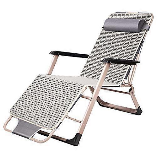 Portable Lounge Chair, Adjustable Recliner, Folding Sun Lounger for Patio, Pool, Beach, 200 kg