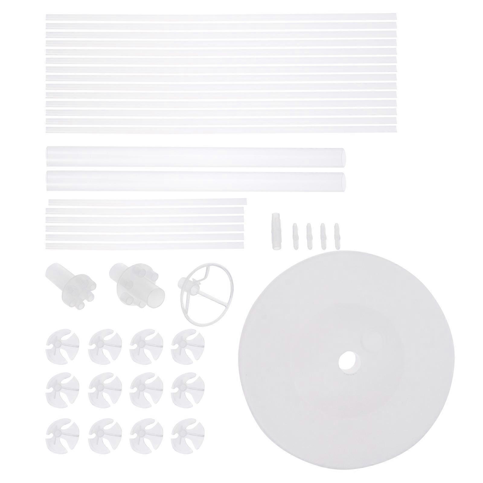 White Plastic Display Floor Stand for Decor Suitable for Indoor and Outdoor Use 2 Sets