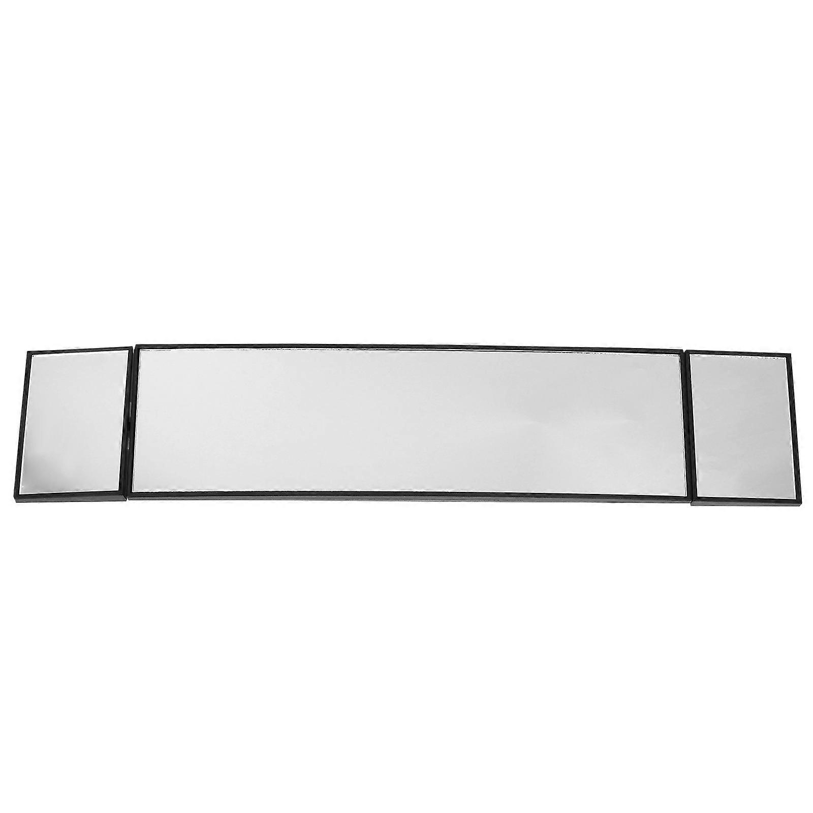 Automobile Rearview Mirror Car Auxiliary Mirror Driving Safety ABS Glass 38.50X8.00X2.00CM Curved Surface 1Set