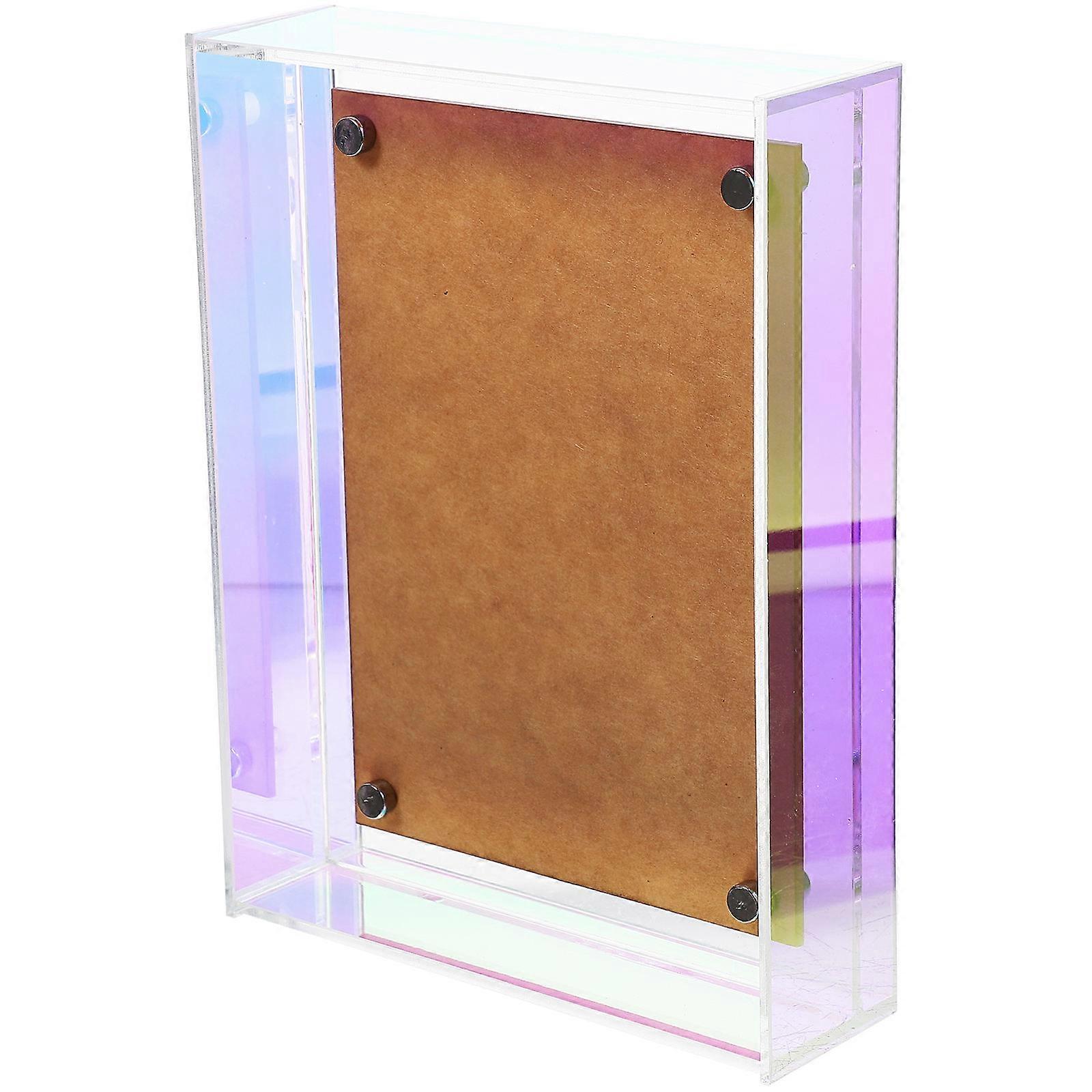 Document Picture Frame Acrylic Desktop Photo Frame Decor Simple Design Tabletop Picture Frame 16X12X4CM 1Set