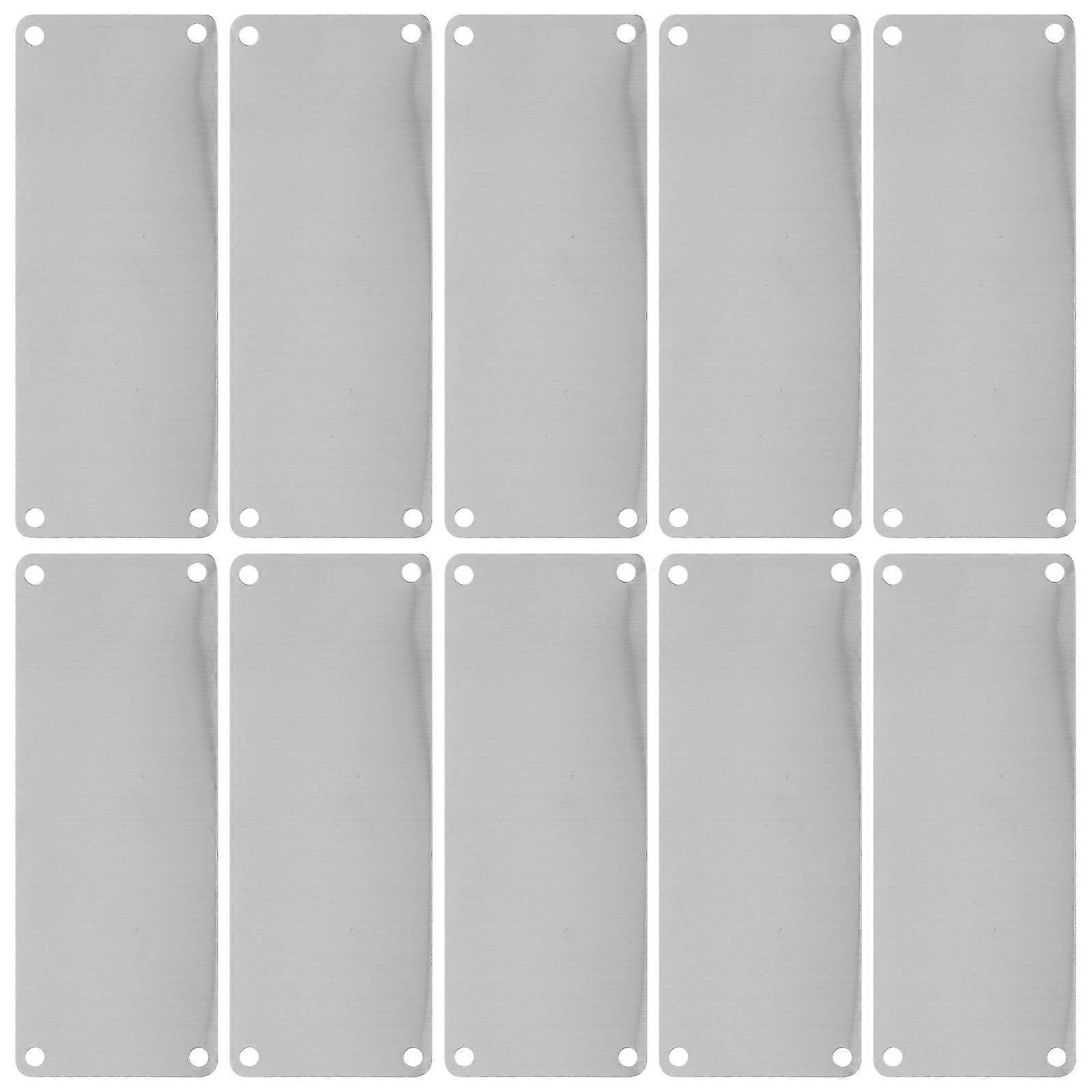 Stainless Steel Blank Sign Plates Multi Function DIY Engraving Name Plaques for Office, Business & Door Use
