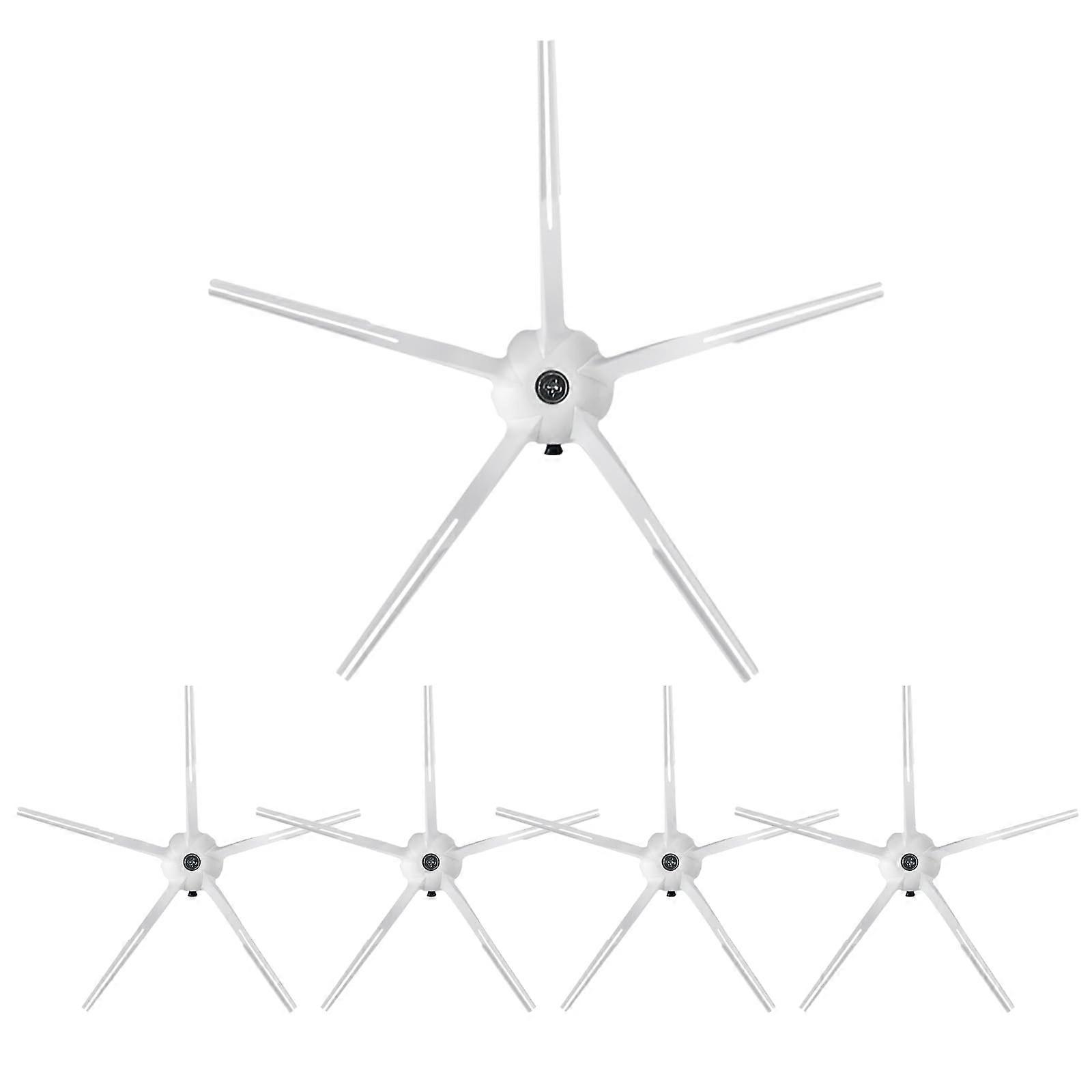 Robot Vacuum Cleaner Accessories Pack of 5, Pentagonal Side Brush for Roborock S8, S7, Q7, Q5, E Series - White