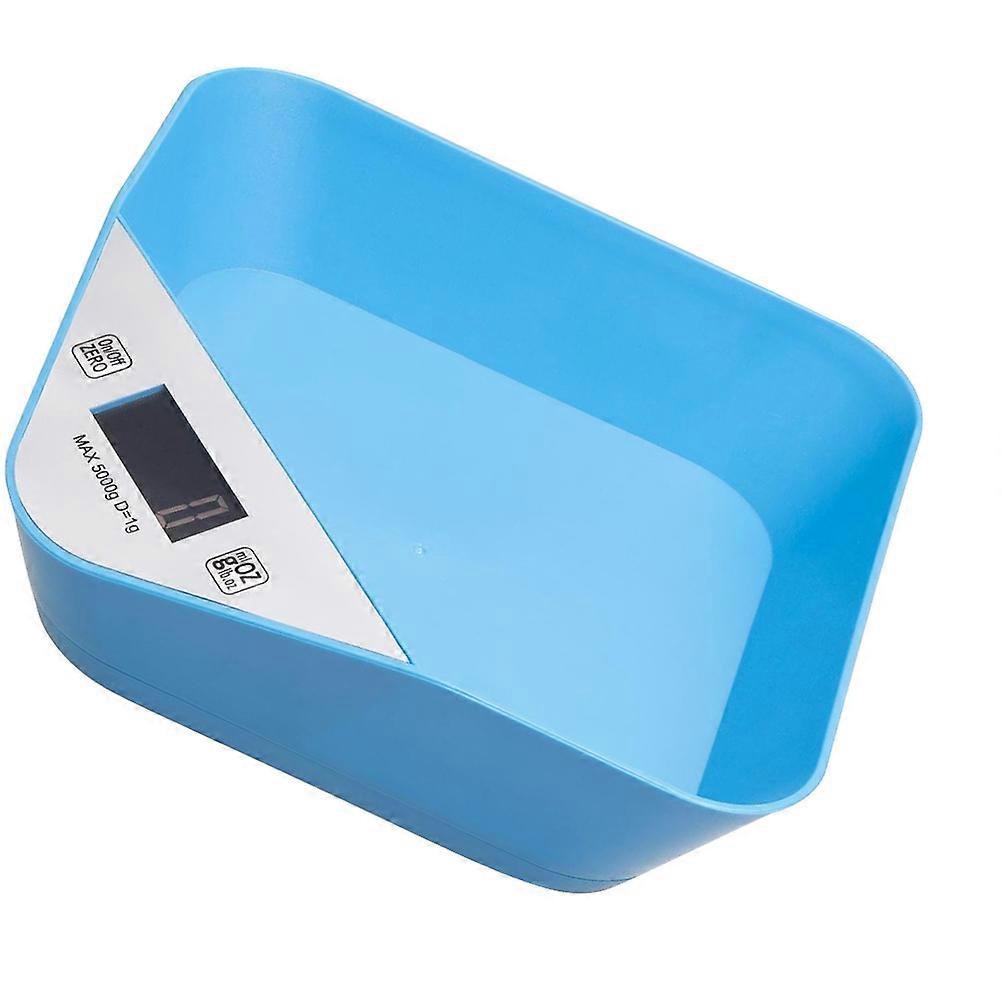 Cooking Scale Kitchen Scale Baking Compact ABS Material Sky-Blue 18*18CM 1Pcs