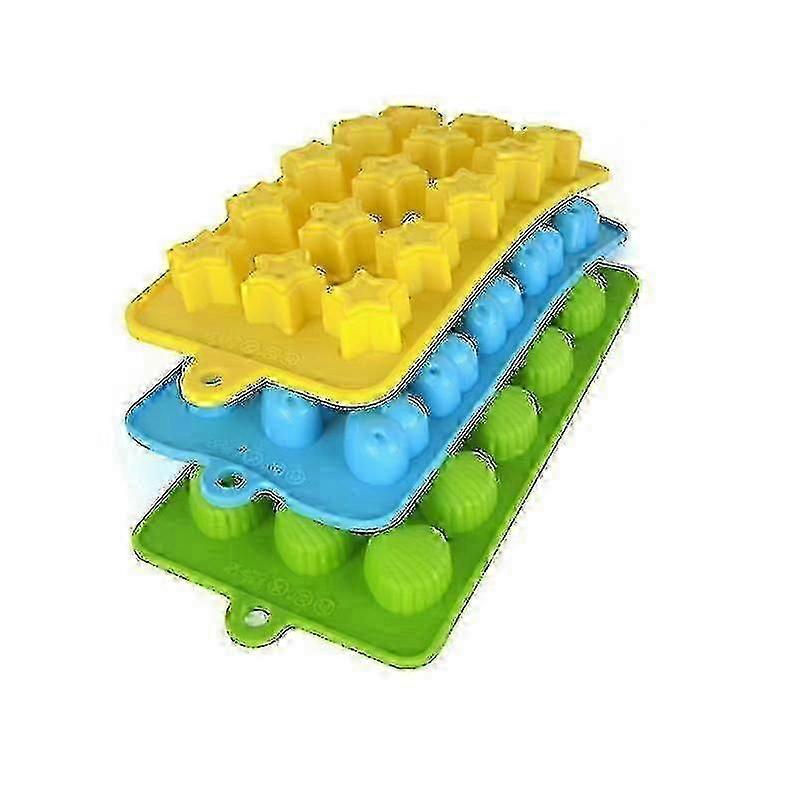 3pcs Kitchen ice cube molds, Star Heart Shell Ice Maker hwy