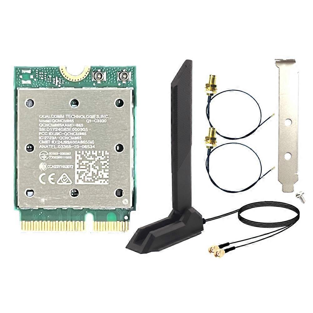 Tri Band WiFi7 QCNCM865 Bluetooth 5.4 Wireless WiFi Card 2.4G/5G/6Ghz Network Wireless Adapter for Win11 Antenna