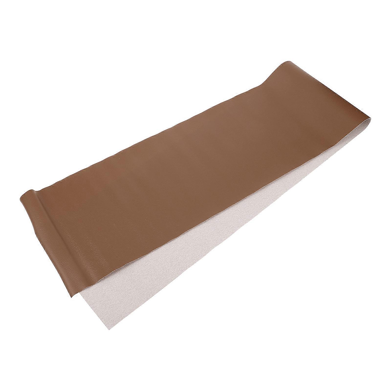 Leatherette Sheets Pu Sheets Bag Making Supplies Rectangular Simple Color Diy Leather Fabric 120.00X20.00X0.10CM Brown No 5 1 Sheet