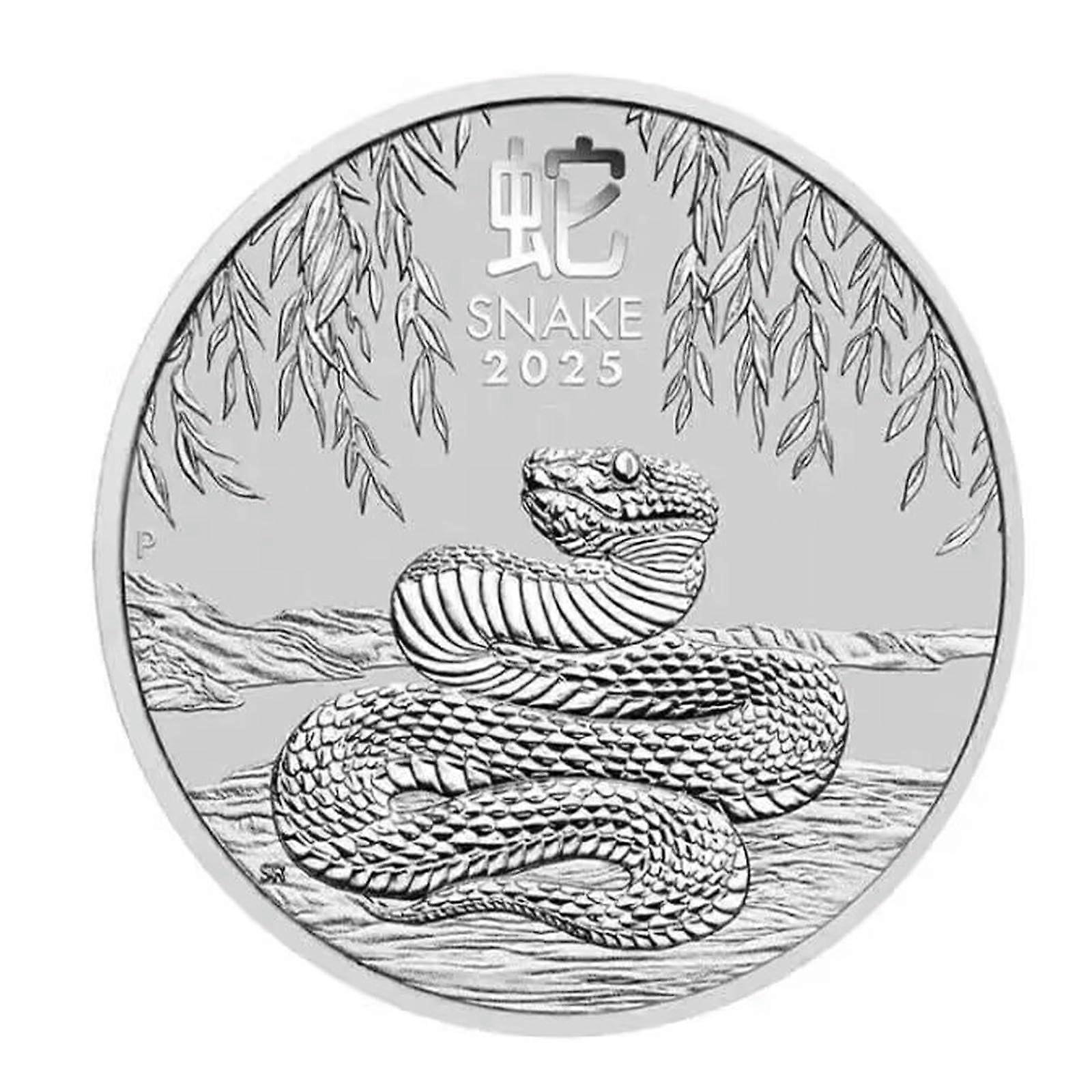 Australia Snake Zodiac Silverplated Medal Honmei Year Commemorative Coin Silverplated Medallion