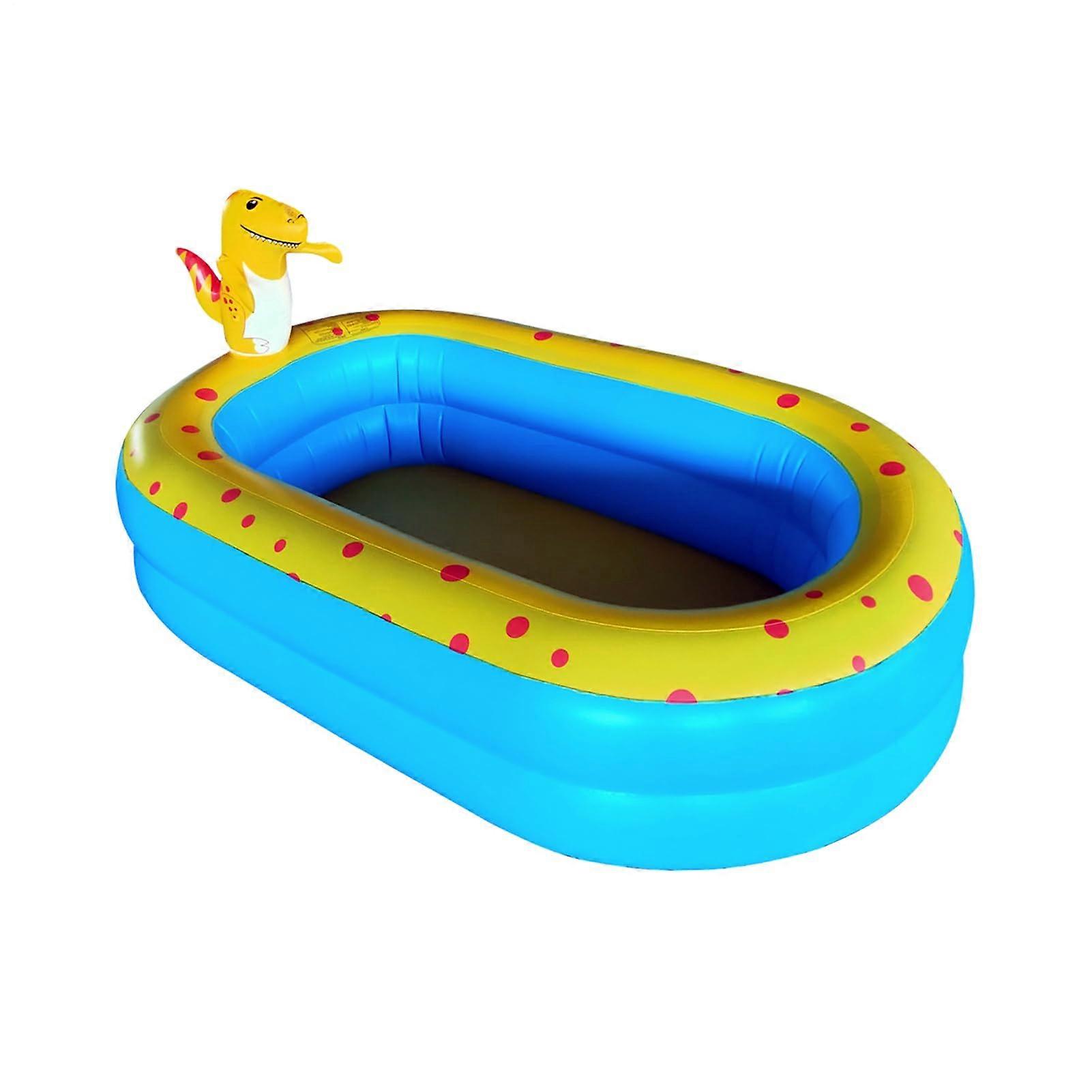 Inflatable Sprinkler Pool, Inflatable Swimming Pool with Sprinkler Cute Dinosaur Family Inflatable Pool