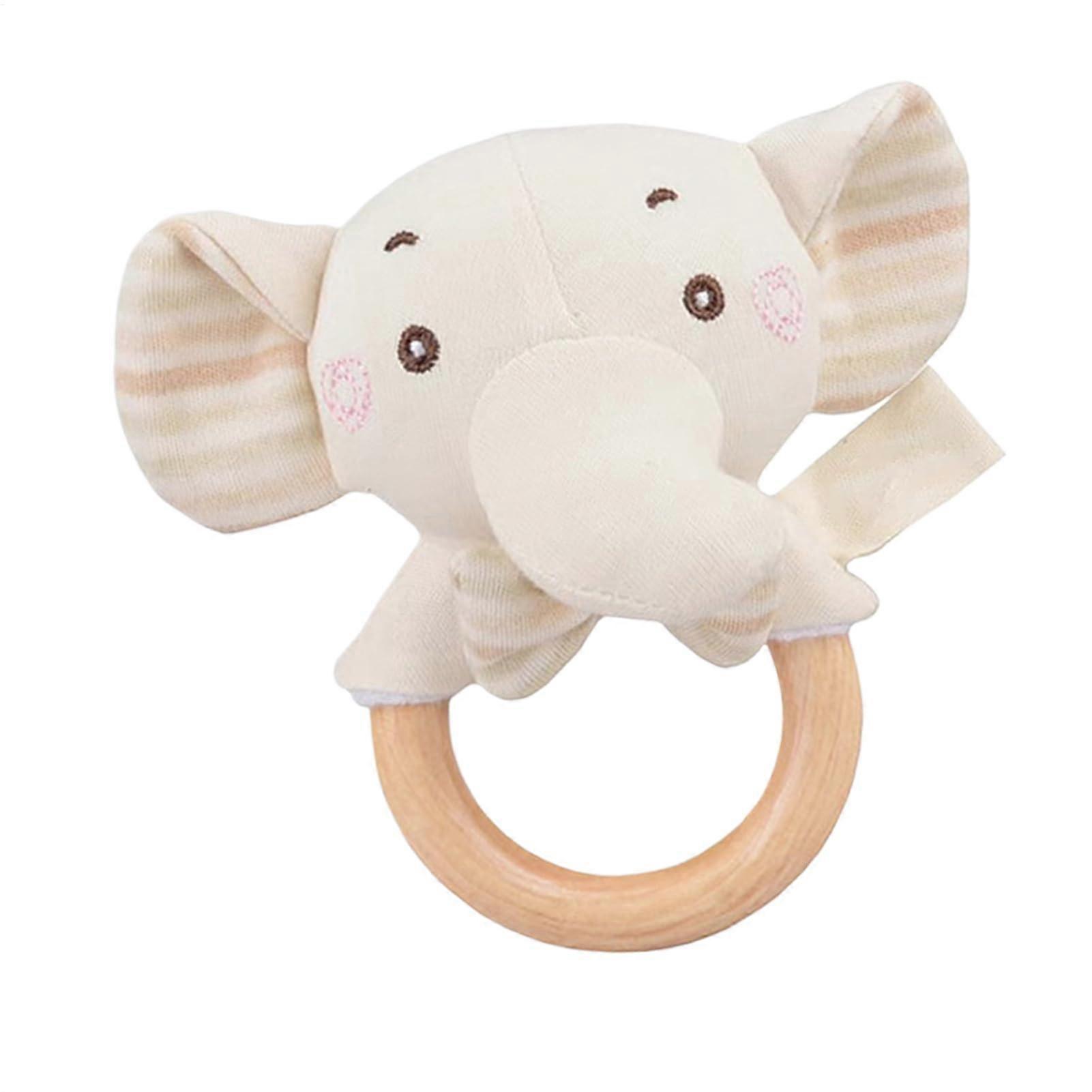 Soft Rattle Toy - Plush Animal Sensory Rattle Toy, Infant Grasping Plush With Grasping Function, Elephant, Bear & Bunny