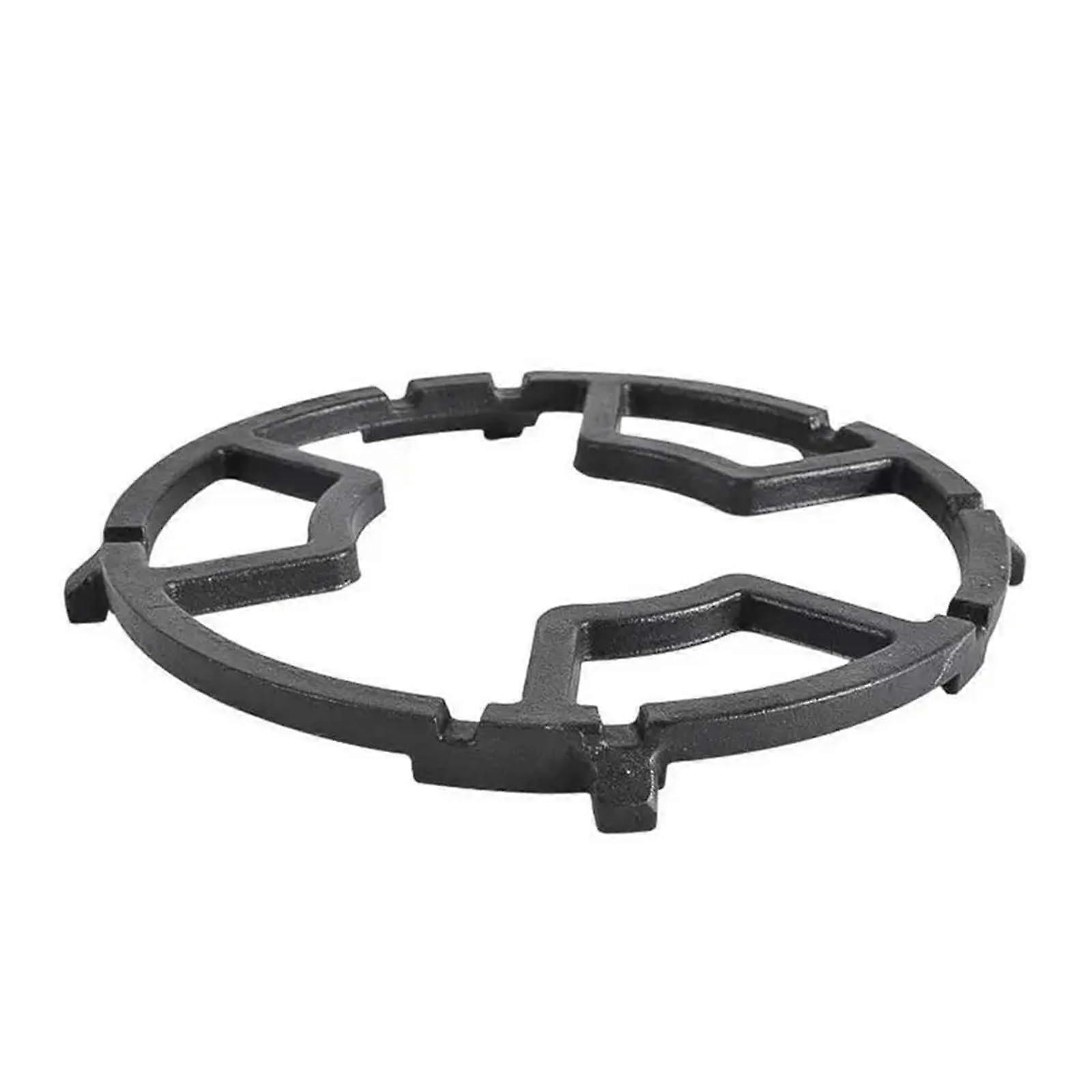 Gas Hob Rack 2-Piece Cast Iron Gas Stove Rack With Wok Support And Burner Cookware Ring Black