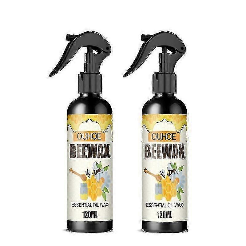 2 stk 120 ml møbler bivoks spray gulv møbelpleie polering vanntett