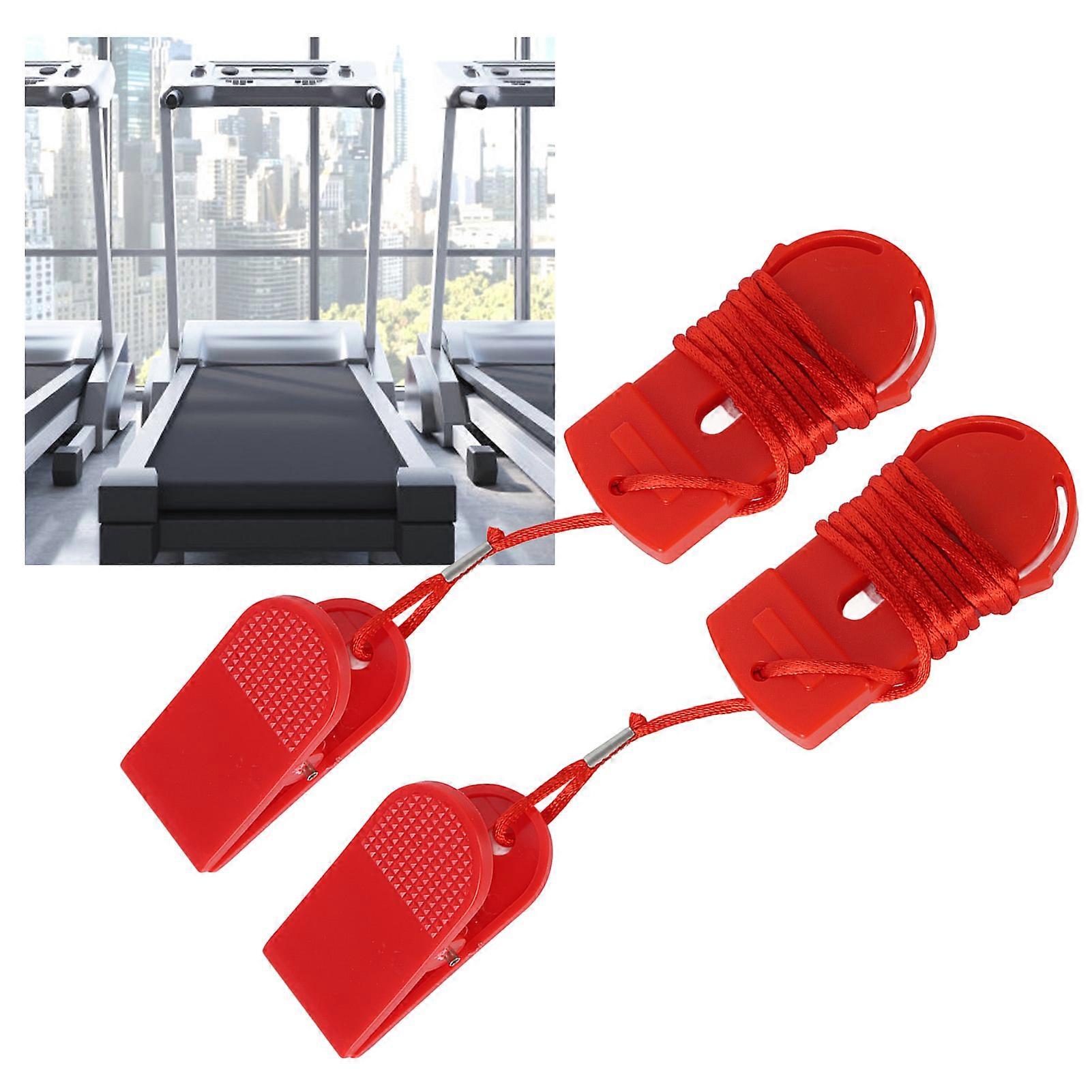 2Pcs Running Machine Security Key Light Weight Treadmill Security Clip Red Running Treadmill Machine Security Key for Home Gym 