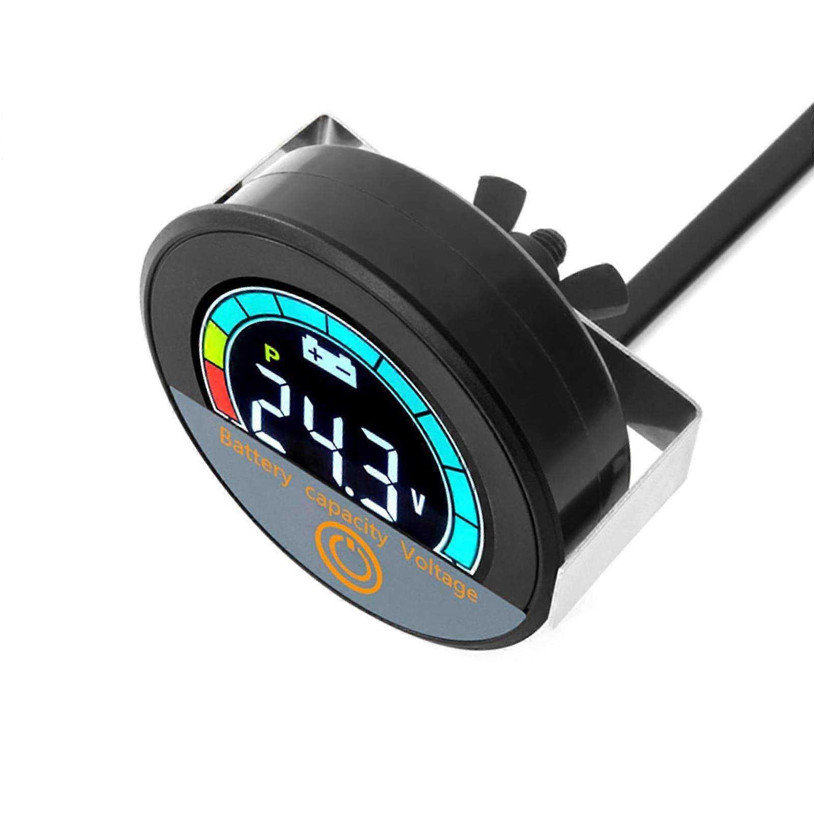 DC 8-100V Lithium Lead-acid Battery Circular Digital Display Meter