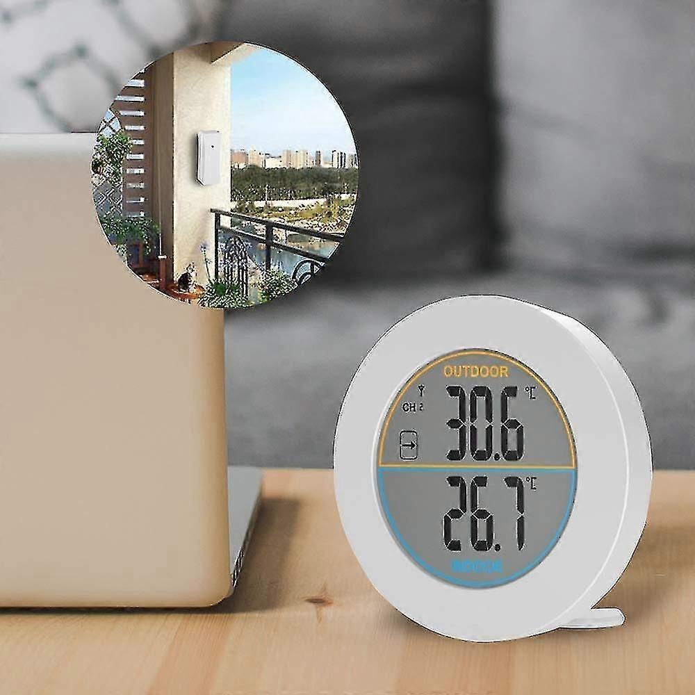 Indoor And Outdoor Thermometer, Digital Wireless Thermometer With Probe Sensor, Hd Lcd Display Temperature Detector