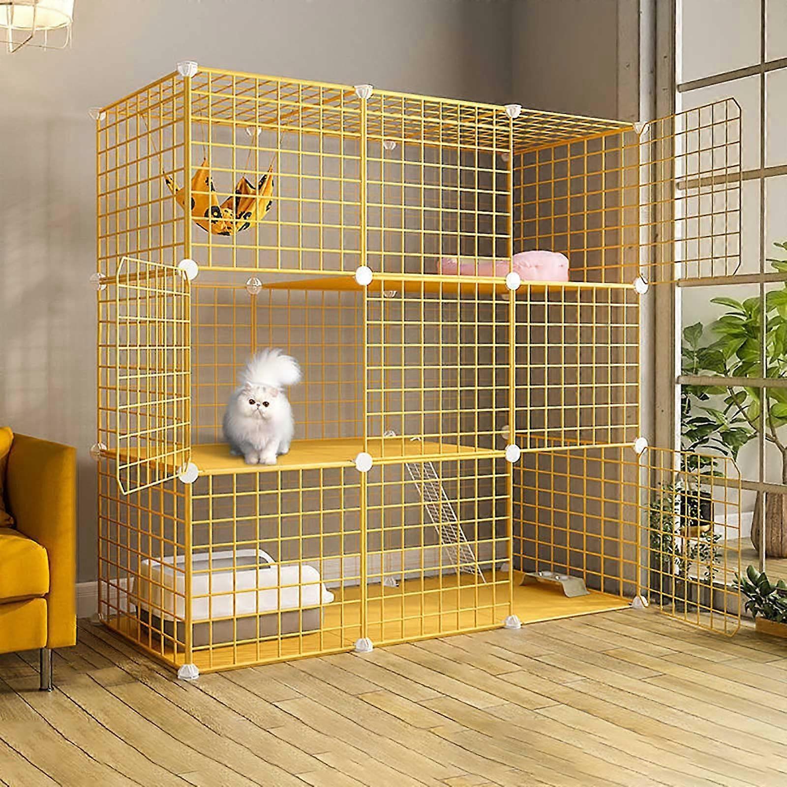 Outdoor cat house, cat cage, cat run, pet cage, DIY kennel, large exercise area