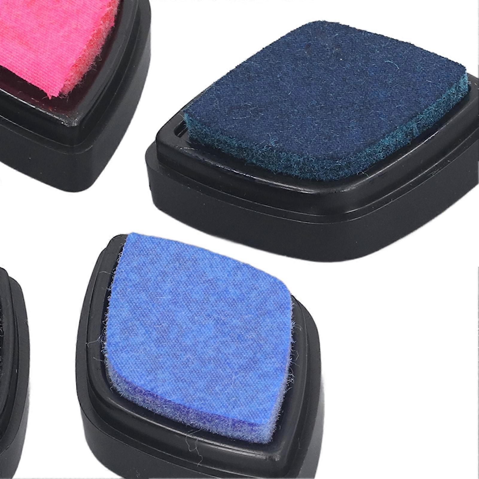 12 Colors Ink Pad Washable Versatile Craft Ink Pad for Fabric Wood Paper Card Making Finger Paintings