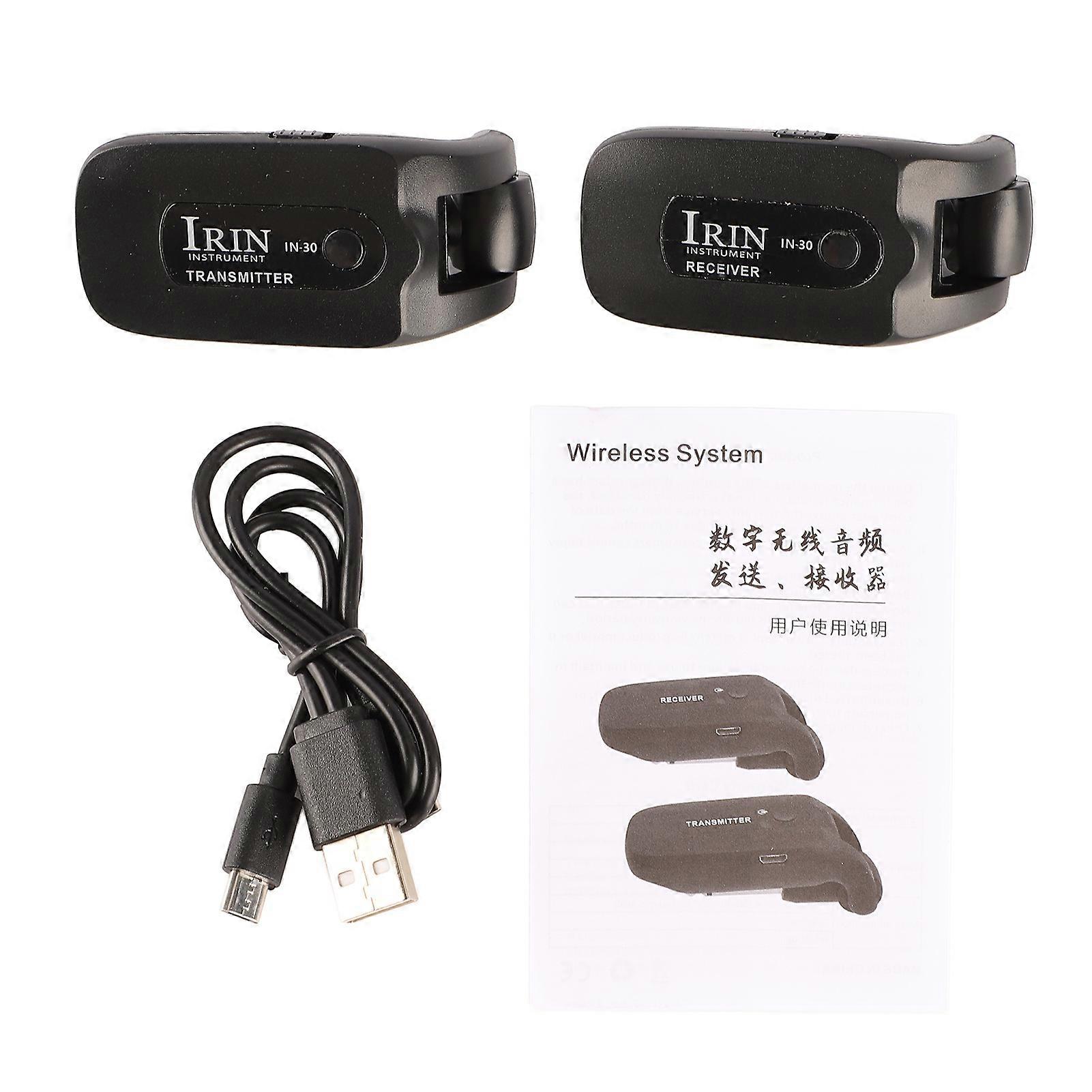 Wireless Guitar System Rechargeable o Transmitter Receiver for Electric Bass