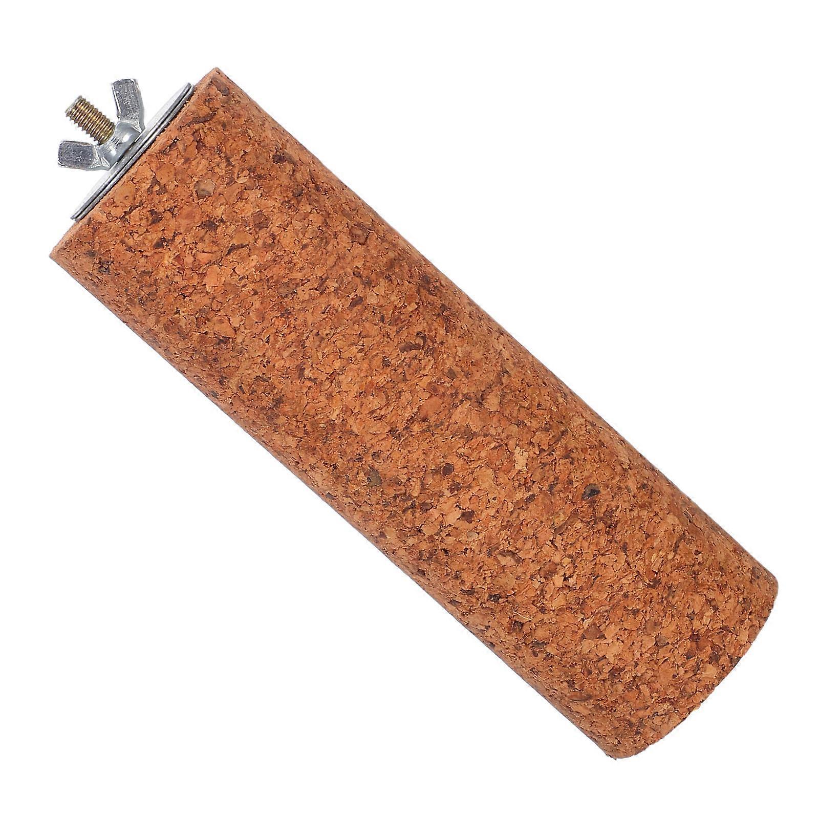 Wooden Bird Perch with Natural Cork Texture for Parrots – Durable Chewing and Grinding Stand for Cage Use, Promotes Claw Health and Comfort