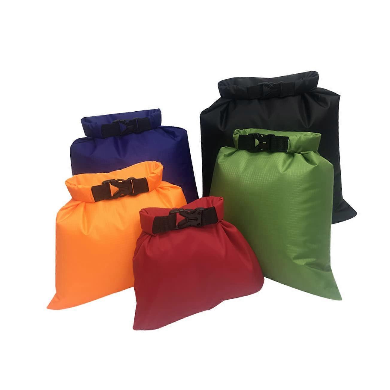Dry Bags 5 Pack, Waterproof Pouches For Camping, Boating, Kayaking, Rafting, Keeps Valuables Safe, Assorted Colors